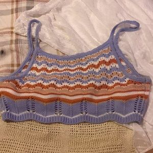 Multicolor vibrant beautiful sweater material tank top